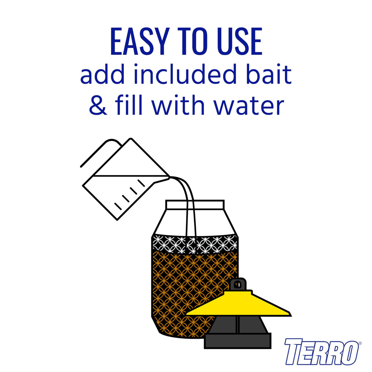 Terro yellow jacket trap bait pack ready to mix for fast setup