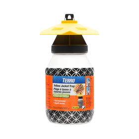 Terro yellow jacket trap with bait ready for outdoor use