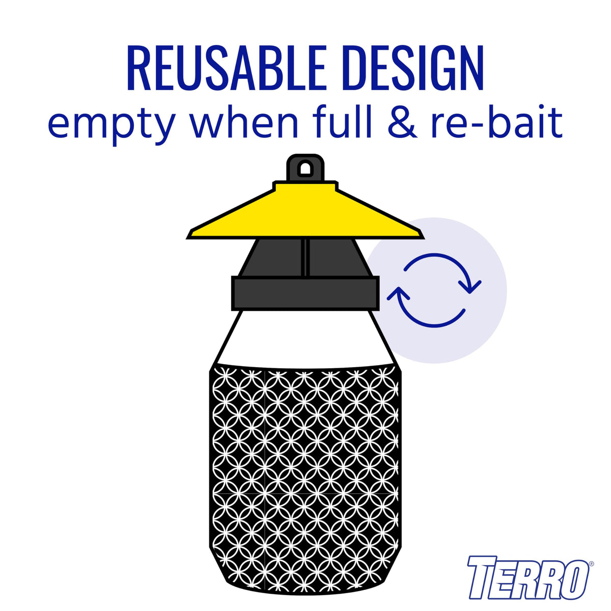 Terro yellow jacket trap decorative pattern concealing captured insects
