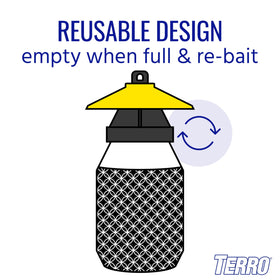 Terro yellow jacket trap decorative pattern concealing captured insects