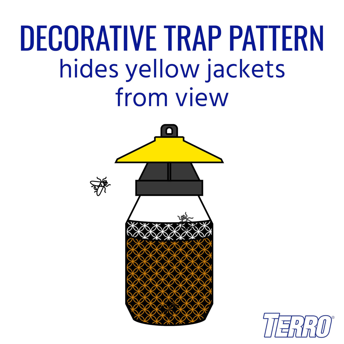 Terro yellow jacket trap in use during sunny outdoor activity