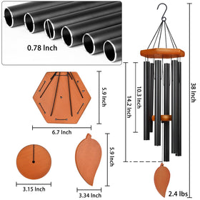 Anodized aluminum tubes with pentatonic tuning on TESECU chimes