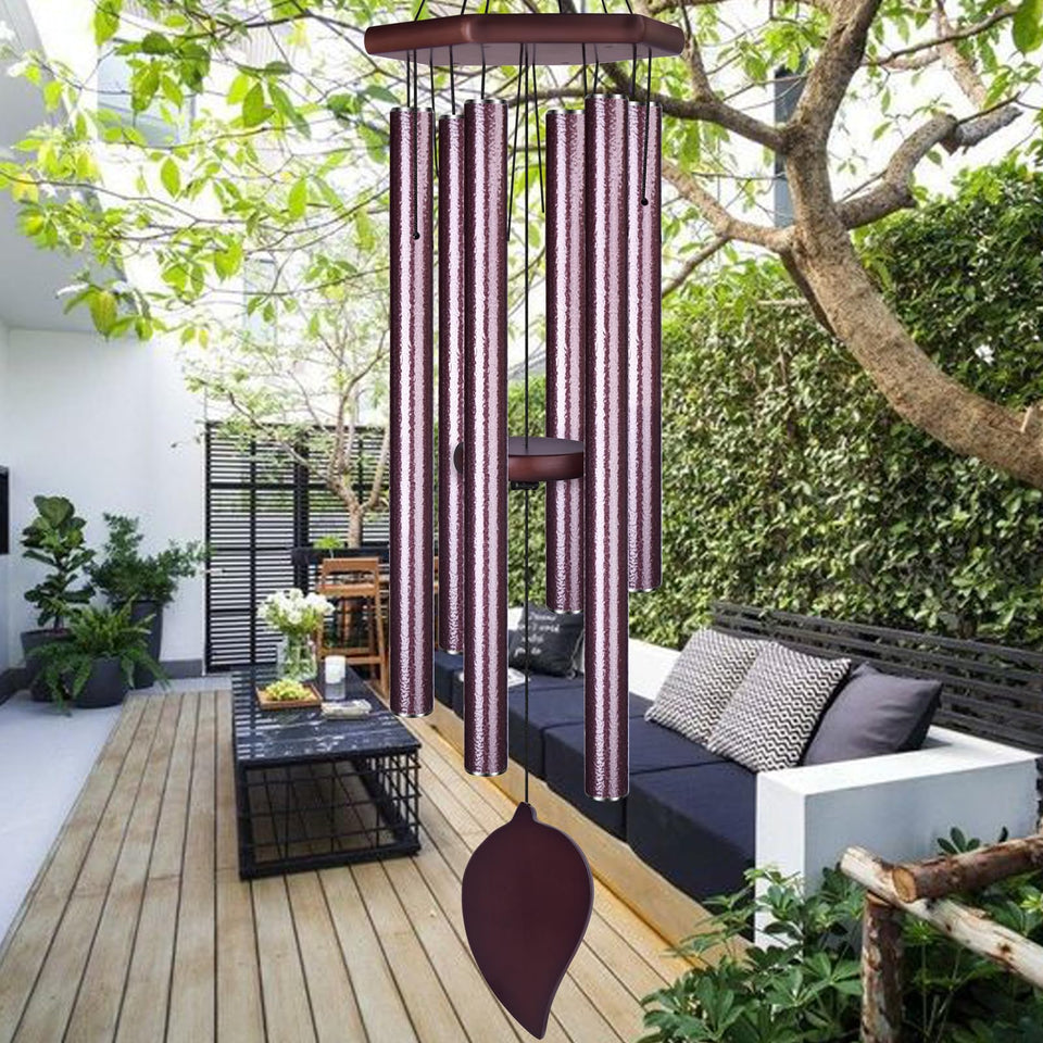 Tesecu Sympathy wind chimes deliver a deep outdoor tone for memories