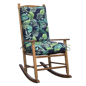 TESICA floral rocking-chair seat cushion 17x17 on a wicker chair for everyday comfort