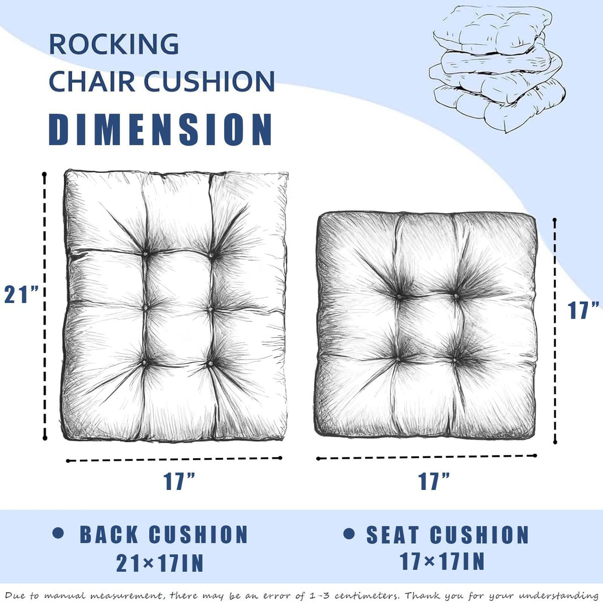 TESICA cushion black detailed stitching adds durability