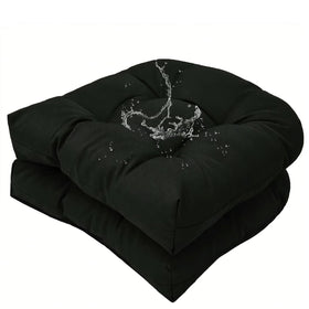 TESICA tufted 18x18 seat cushion for outdoor chairs adds luxurious comfort.
