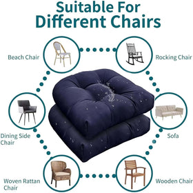 TESICA durable cushions fit wood, metal, and wicker chairs with style.