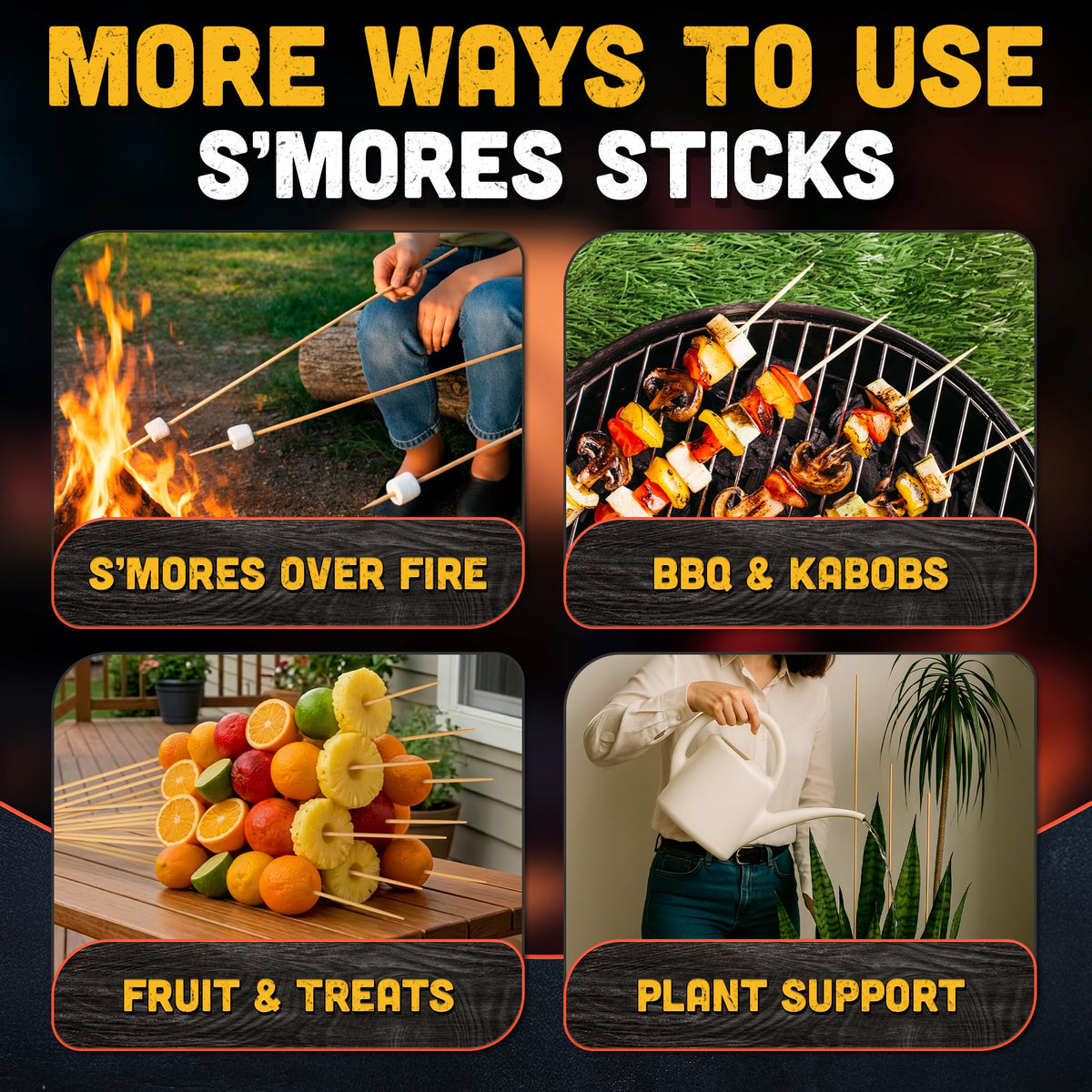 Tesorrio kabob-vegetable-fruit skewer for grilled meals