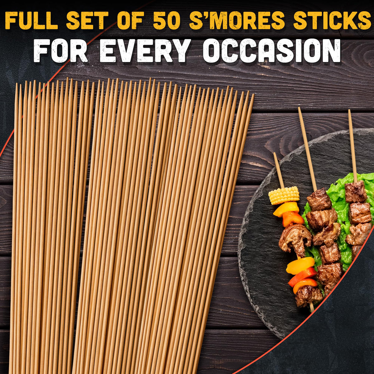 Tesorrio meat-skewer for easy campfire cooking