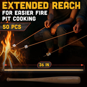 Tesorrio smooth-polished skewer for comfortable roasting