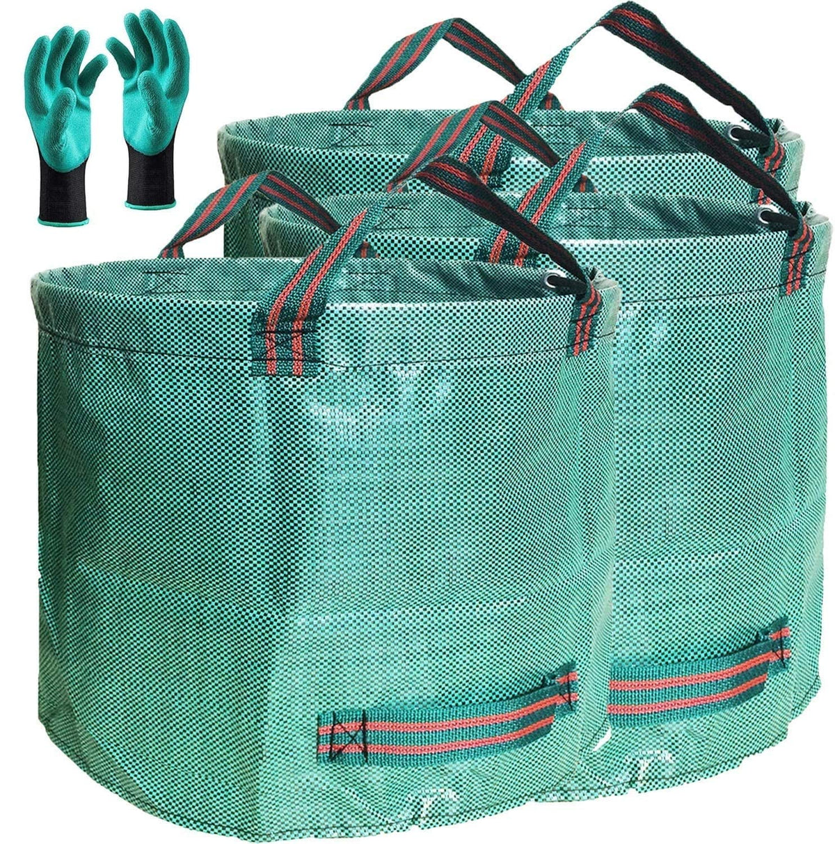 Tespher 3-pack 137-gallon lawn bags ready for leaves and grass cleanup.