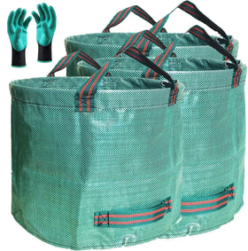 Tespher 3-pack 137-gallon lawn bags ready for leaves and grass cleanup.