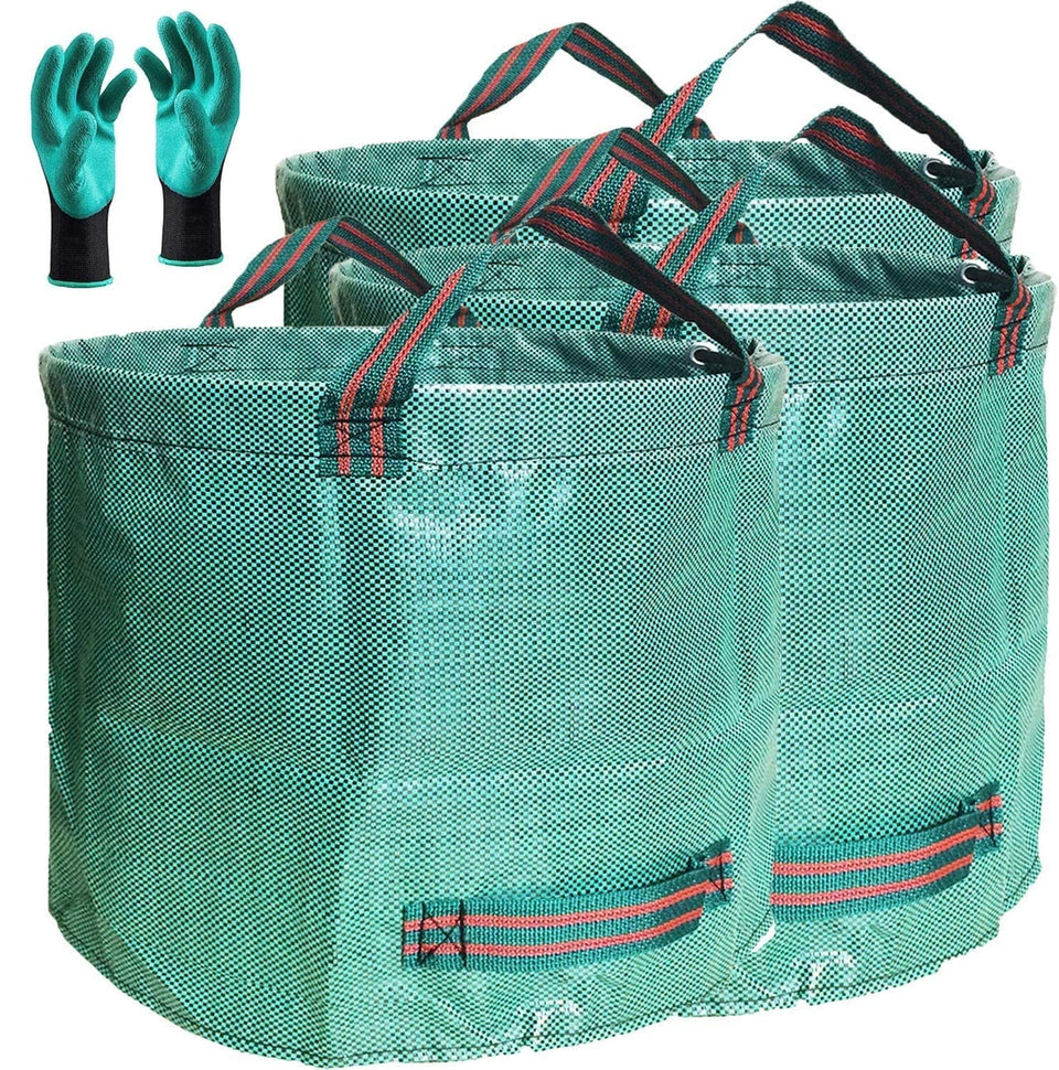 Tespher 3-pack 137-gallon lawn bags ready for leaves and grass cleanup.
