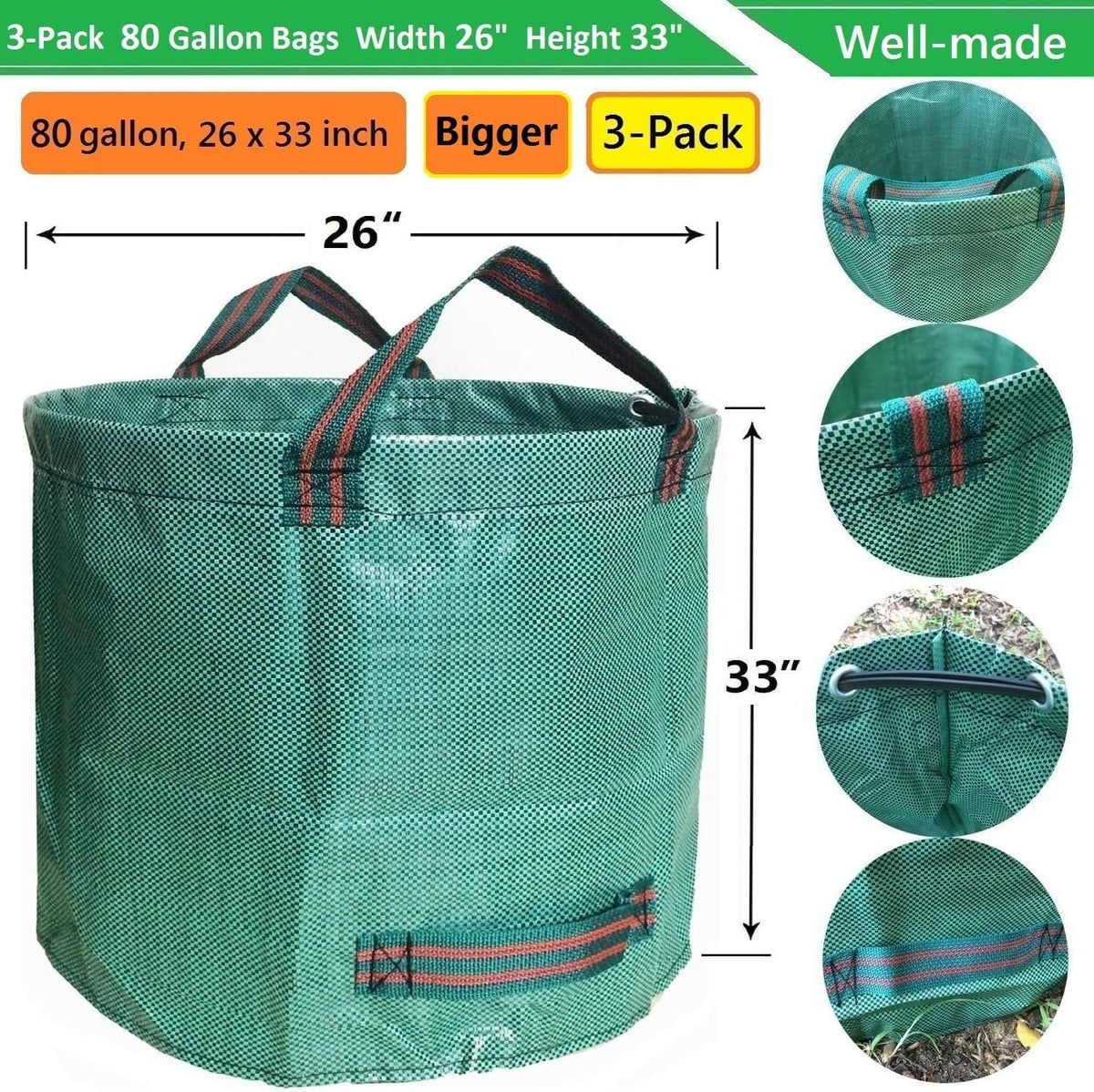 Tespher bag loop keeps the bag upright during filling