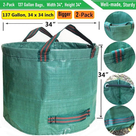 Tespher four-handle design makes carrying heavy yard waste easier.