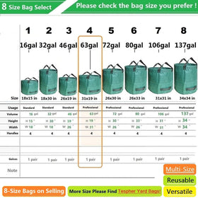 Tespher yard bag is sturdy tear-resistant and UV stabilized for seasons