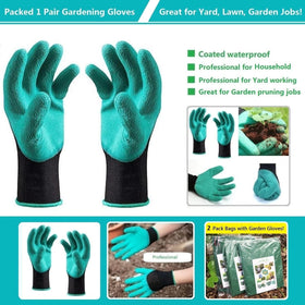 Tespher packaging includes gloves and offers versatile yard waste solutions