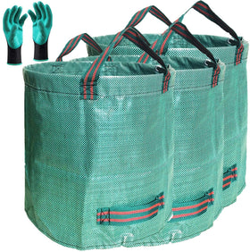 Tespher 32-gallon yard bag in standable setup for easy debris collection.