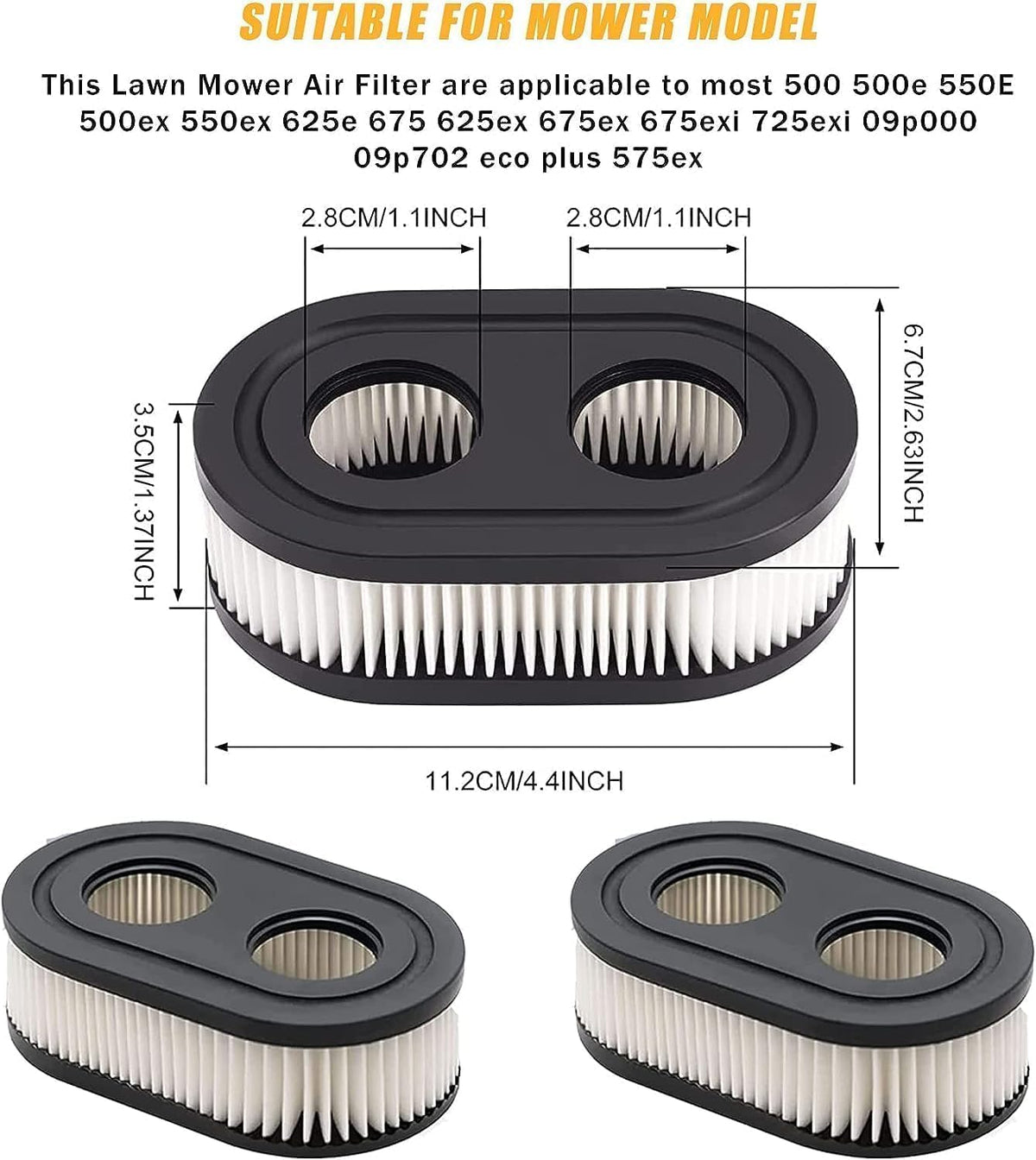 TESSTSY air filter 334404 for Briggs & Stratton lawn mower promotes reliable filtration.