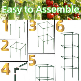TESSTSY adjustable tomato stakes adapt to different plant varieties in pots or beds.