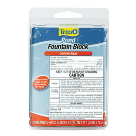 TetraPond Fountain Block 6-count clears cloudy water in ornamental ponds.