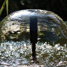 TetraPond adjustable-height fountain head adapts to pond depth for versatile setups