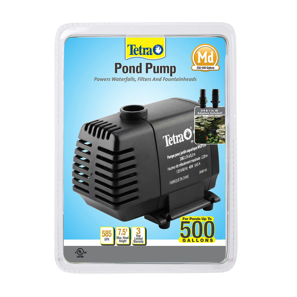 TetraPond pump with magnetic drive for energy-efficient pond circulation.