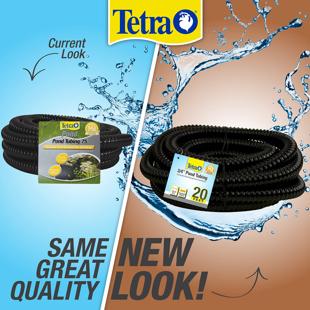TetraPond tubing demonstrates durable construction that resists collapsing during pond operation.