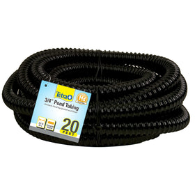 TetraPond tubing demonstrates a pump connection for efficient pond circulation.