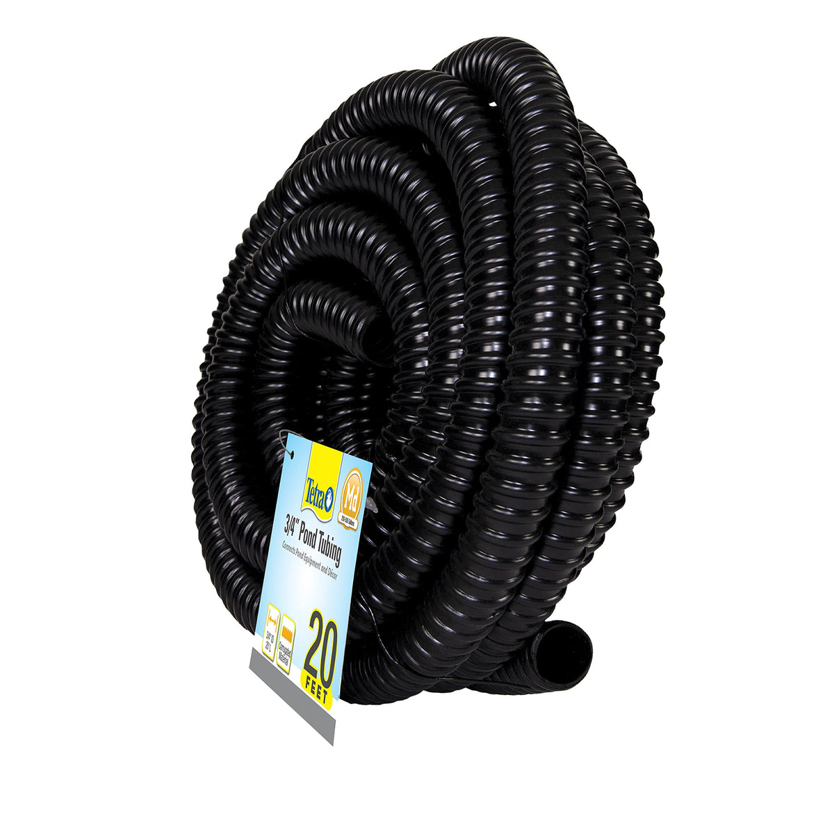 TetraPond tubing measures twenty feet long for extended routing.