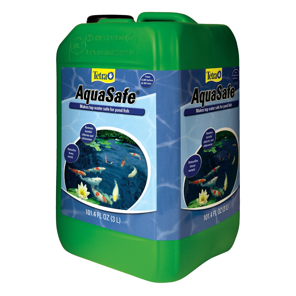 Pond water treatment that covers up to fifteen thousand gallons.
