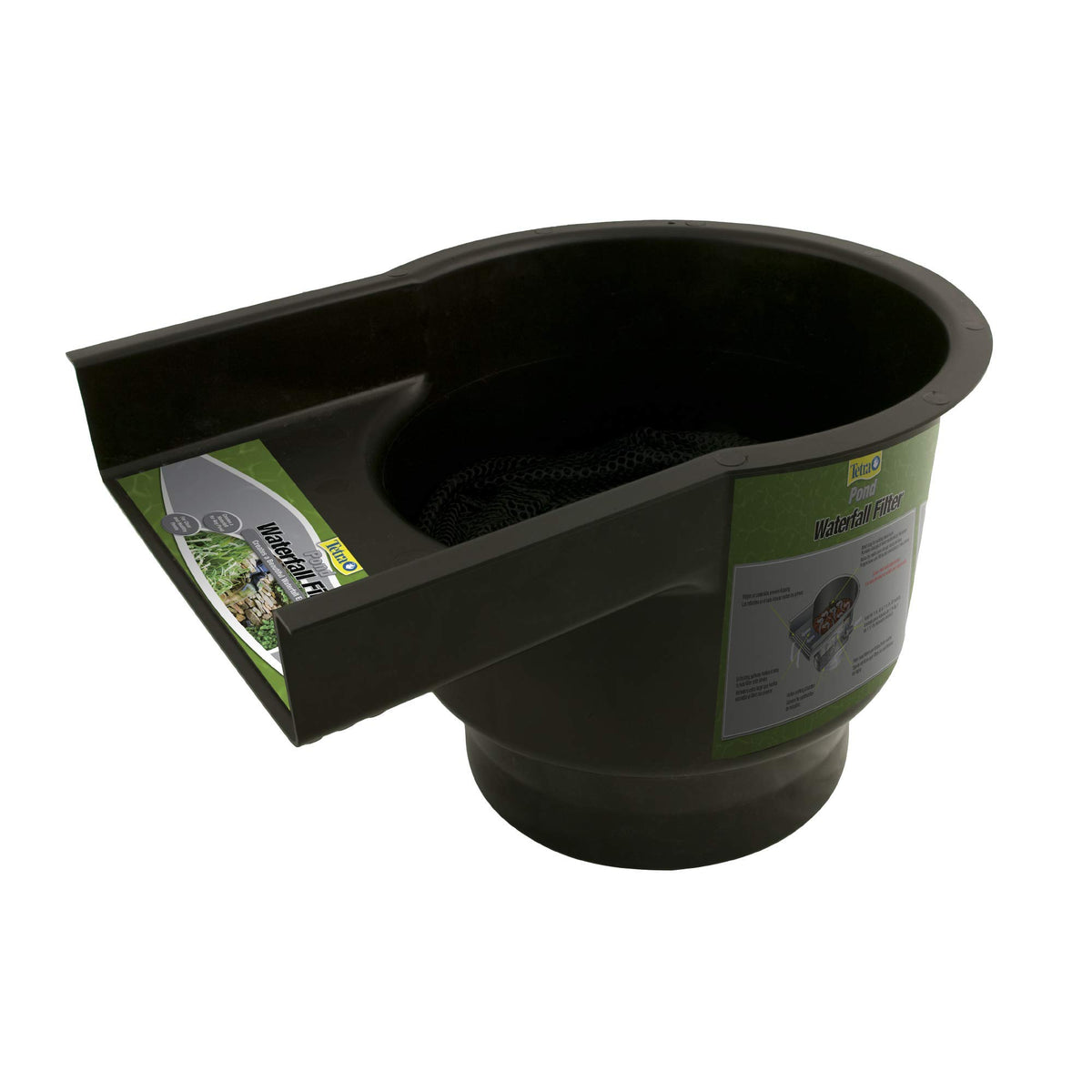 TetraPond waterfall filter setup demonstrates easy installation for ponds up to 1000 gallons