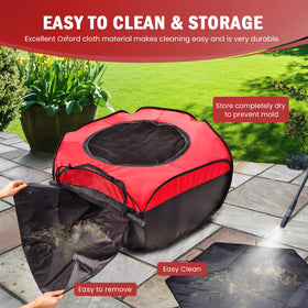 Tetuga brooder box side view showing durable Oxford fabric for easy cleaning