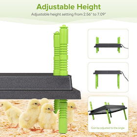 Tetuga Chick Heating Plate adjustable height and angle for flexible brood setups