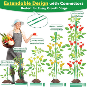 Tetutor connectors and extensions for creating custom plant support structures