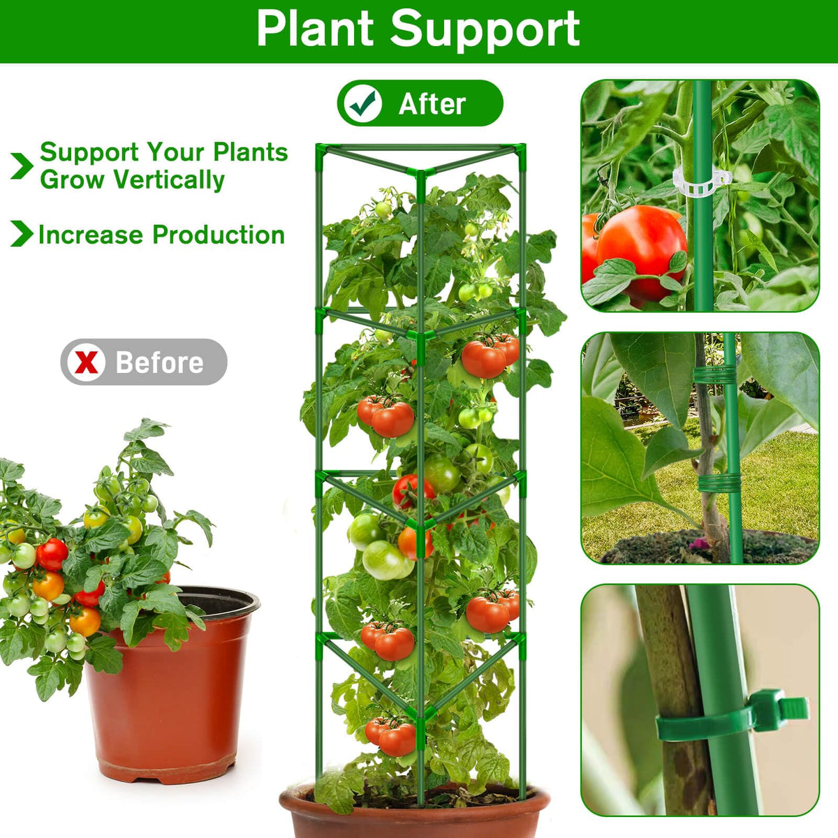 Tetutor easy install without tools enables quick setup for busy gardeners.