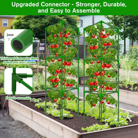 Tetutor fibreglass durable tomato cage resists rust for long-lasting use.