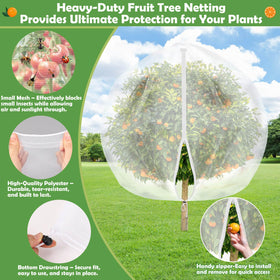 Tetutor netting with zipper enables pruning and harvesting without removing the cover