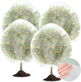 Tetutor fruits tree netting on a tree provides insect and bird protection while allowing light.