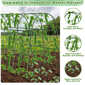 Tetutor plastic-coated steel core ensures rust-proof, durable garden trellis