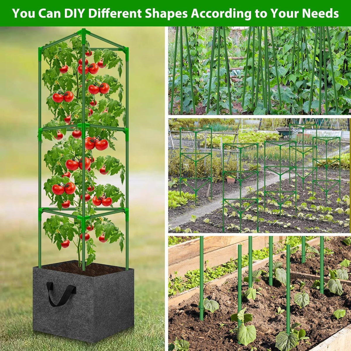 Handles on grow bags enable easy repositioning around your space.