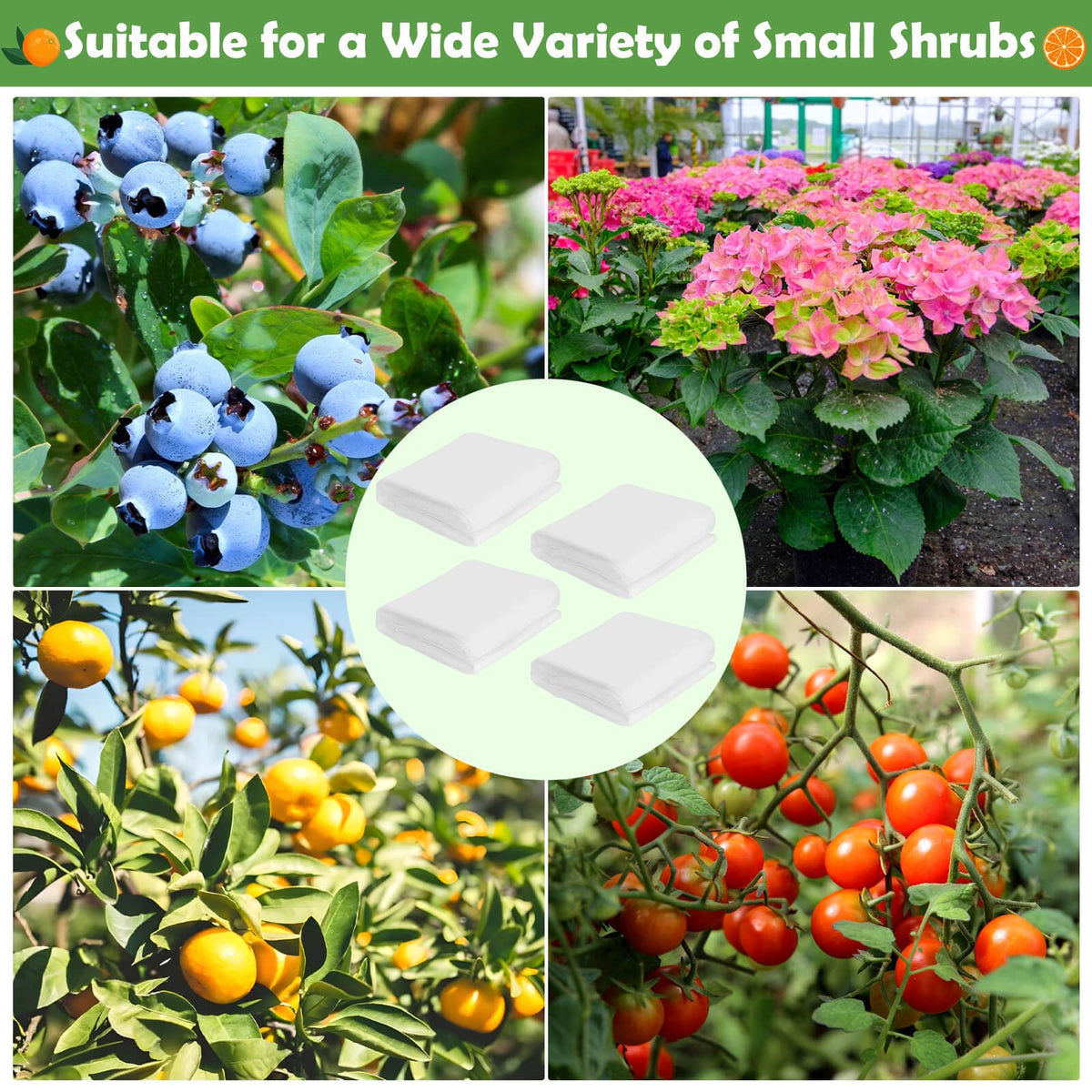 Tetutor wide-uses netting protects crops in small spaces and pots.