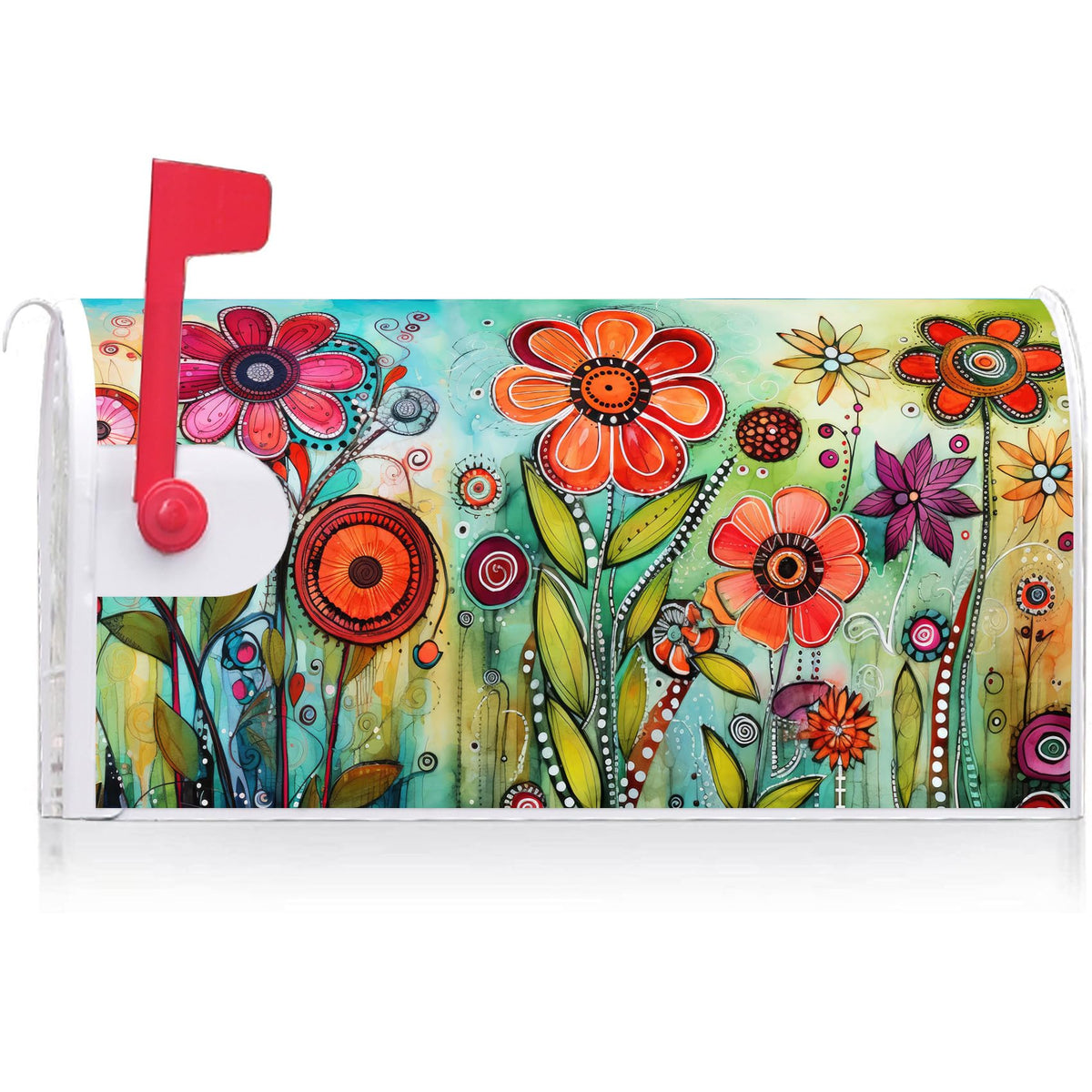 Texupday mailbox cover features magnetic strips for easy, tool-free attachment