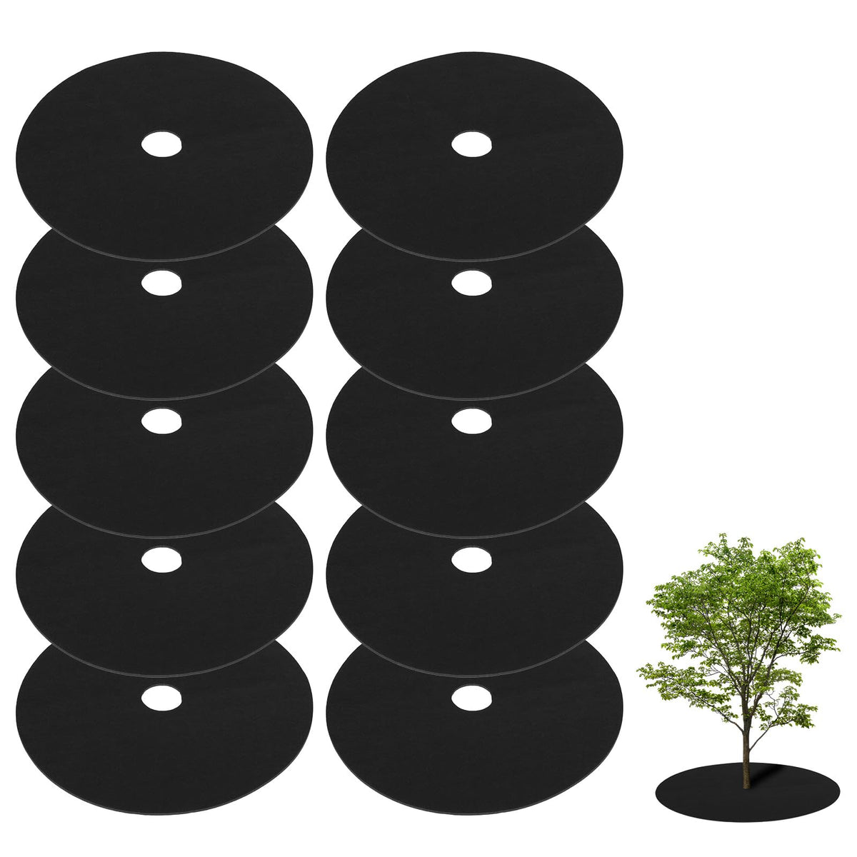 Tezhile tree ring base 24-4 in protects roots with a biodegradable barrier
