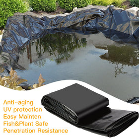 Tezhile 13x17ft liner helps reduce water loss in medium to large ponds