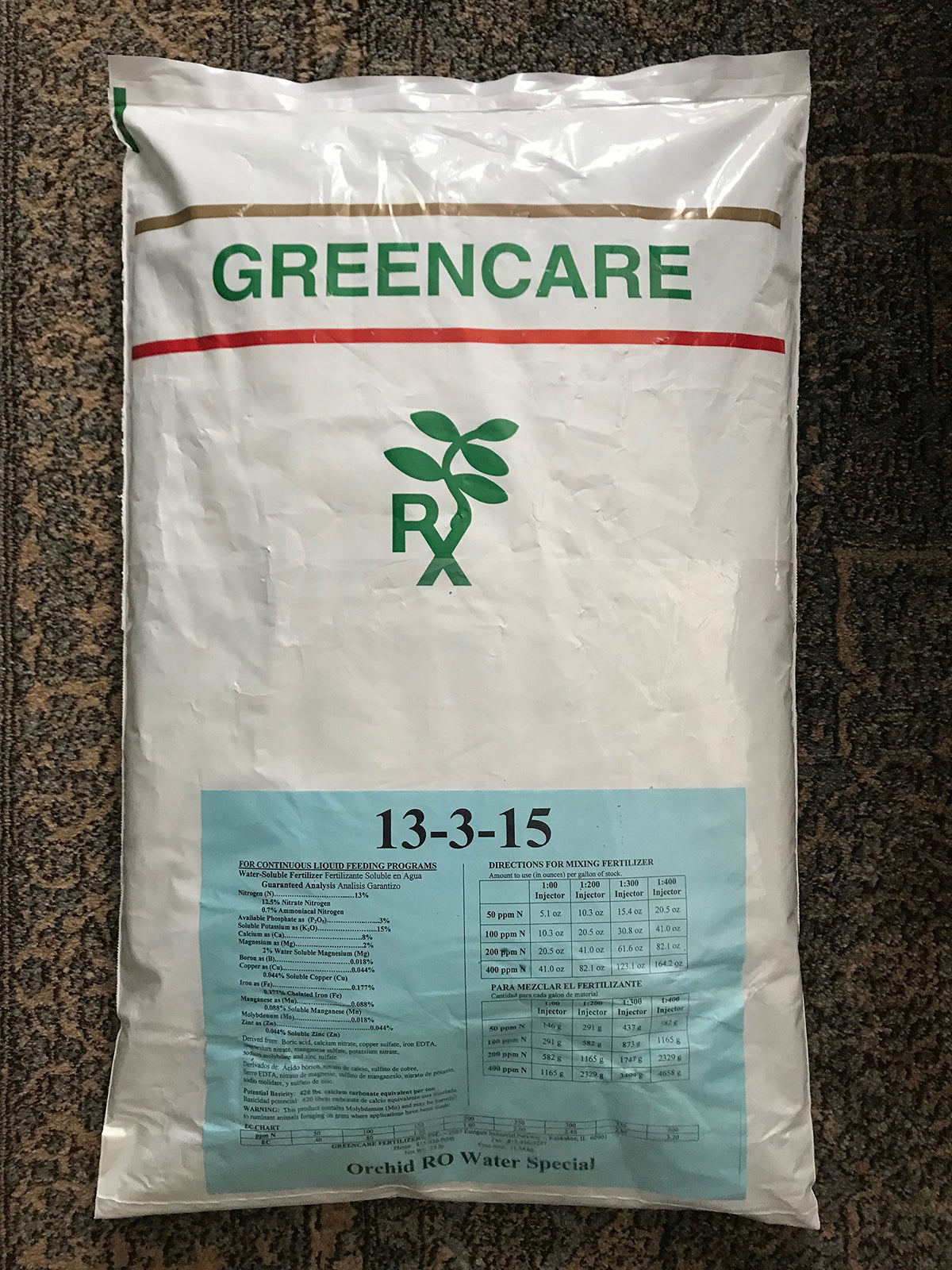 100% water soluble Tezula MSU Orchid Fertilizer 13-3-15, urea-free