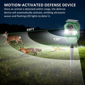 TFKK 4Pack motion sensor ultrasonic repeller detects movement up to 30 feet