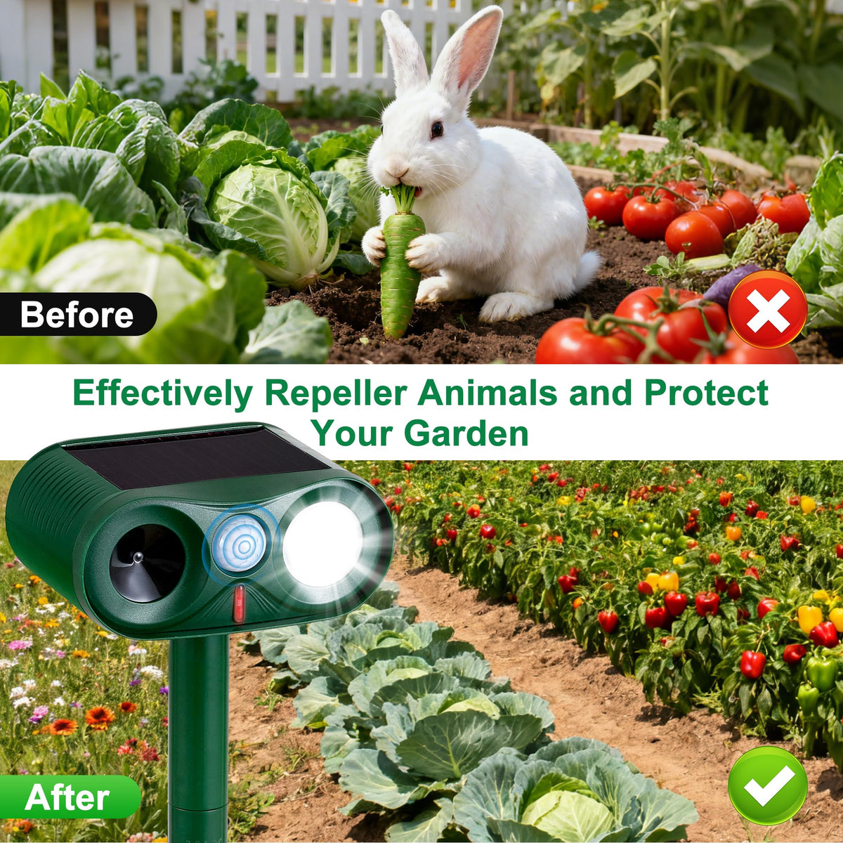 TFKK device mounted 9-10 inches above ground for optimal coverage.