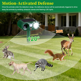 TFKK motion sensor model activates deterrence in outdoor spaces.