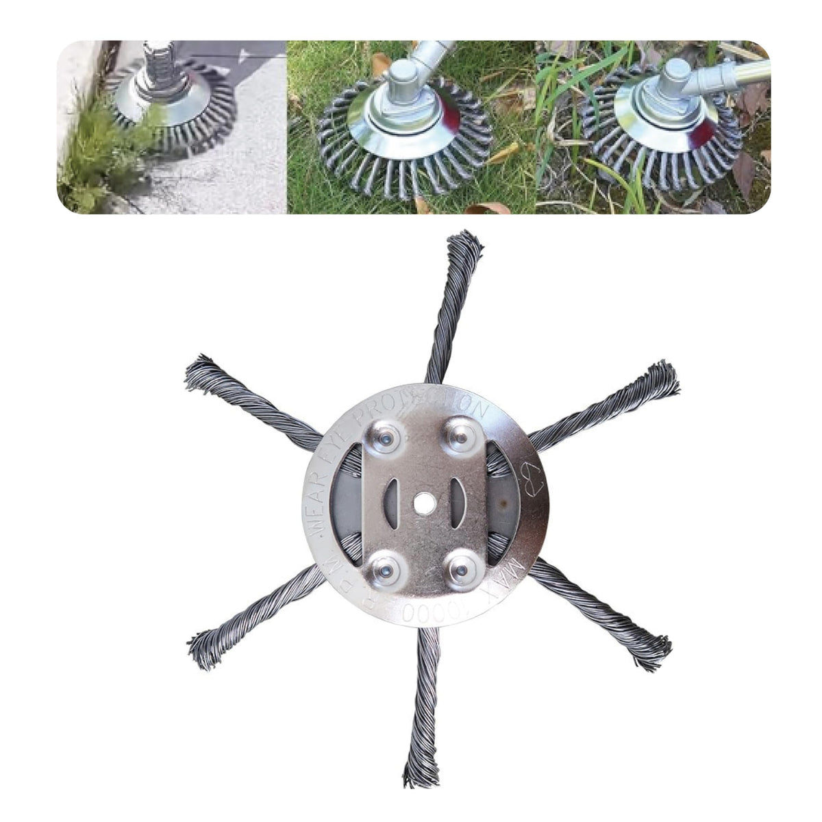 TFNBR 6-inch indestructible trimmer head for cordless trimmers, ideal for tough weeds.